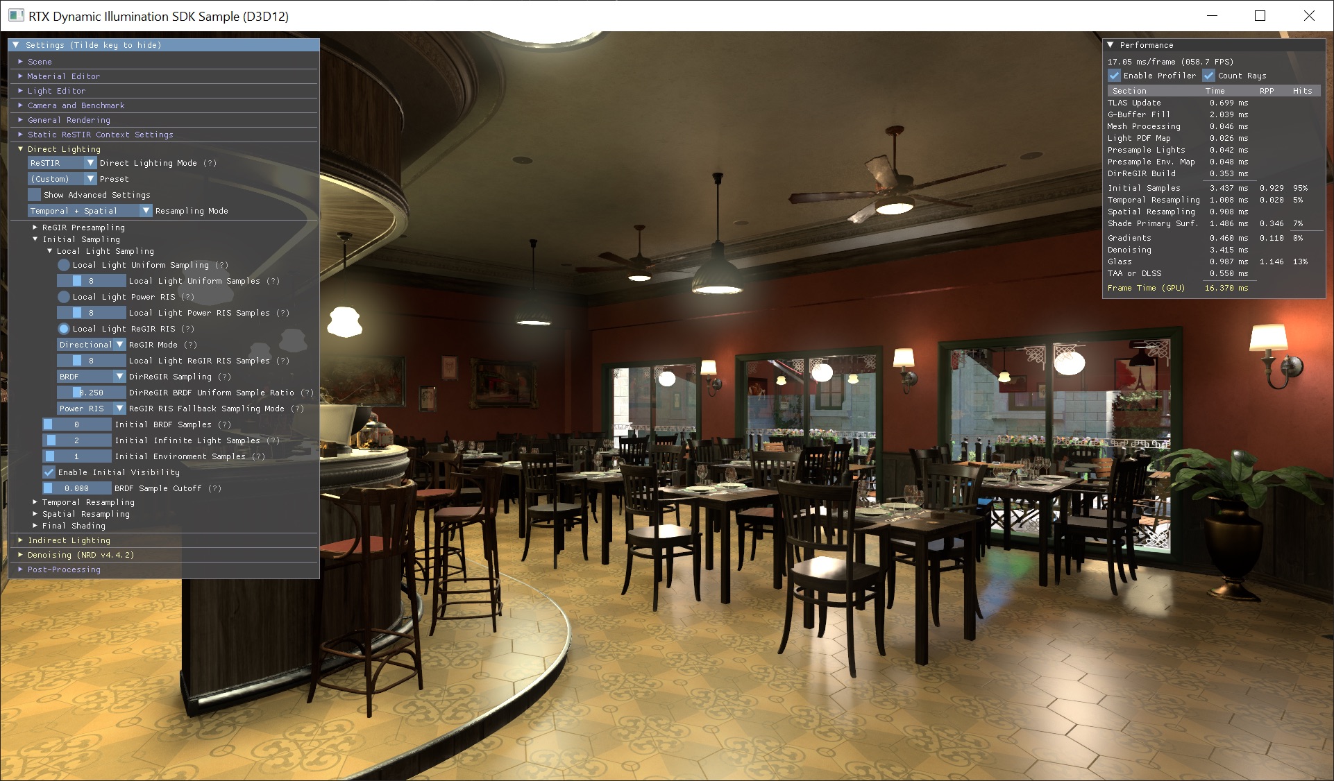 Directional ReGIR standard settings